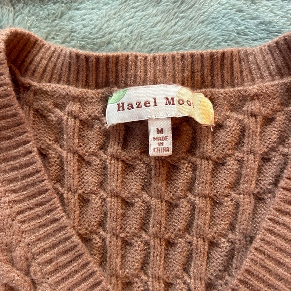 Hazel Moon Tank Sweater with a purple heart; Size: M - Picture 3 of 4